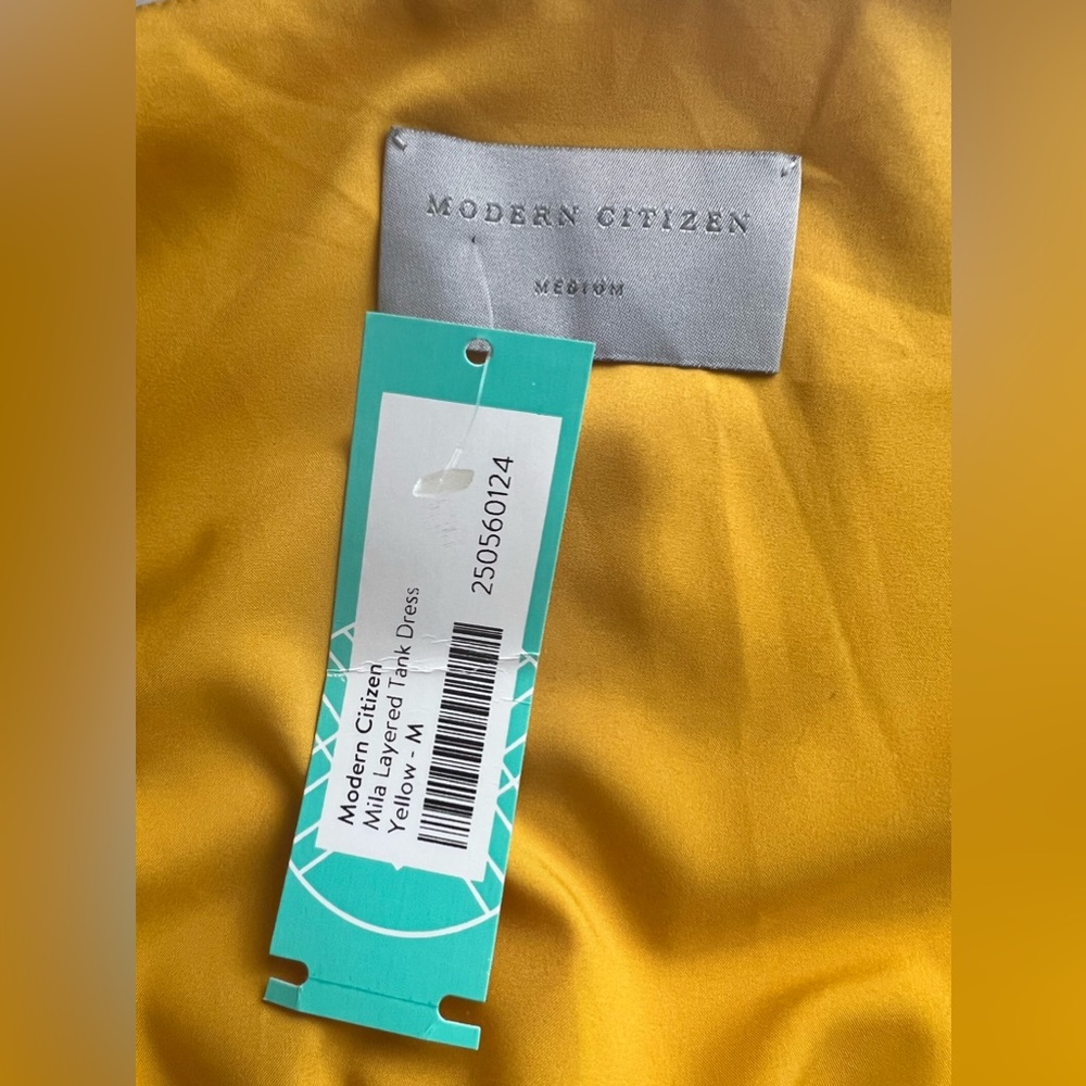 💥NWT💥 Modern Citizen Mila Layered Tank Dress. Marigold. Size Med. - Picture 8 of 8